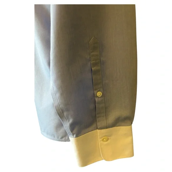 BROOKS BROTHERS 346 Womens Blue Fitted Non-Iron Button Front Shirt Size 16 - Picture 5 of 6